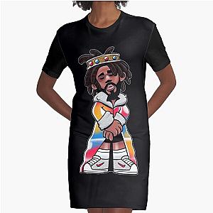 J Cole art Graphic T-Shirt Dress