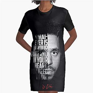  Black and white J Cole quote. Graphic T-Shirt Dress