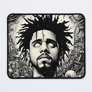 J cole artistic poster Mouse Pad