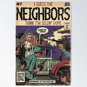 J. Cole - Neighbors Comic Book Parody Poster