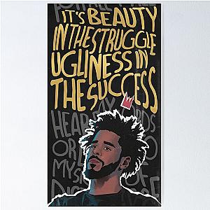 J. Cole Love Yourz Vintage Scratched Poster