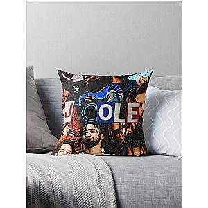 J Cole Vintage Mashup Portrait Art Throw Pillow