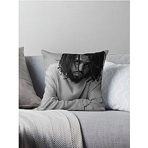 j cole black Throw Pillow