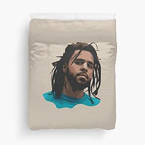 J. Cole Minimal Face Duvet Cover