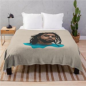 J. Cole Minimal Face Throw Blanket