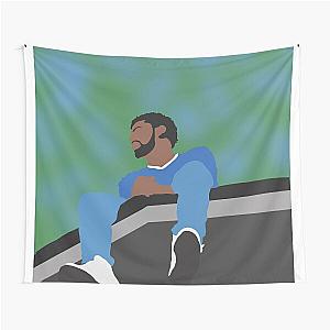 J. Cole Minimalist Album Cover Tapestry