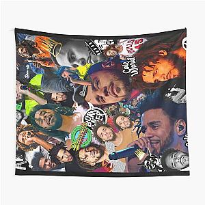 J Cole Collage Tapestry