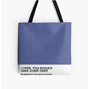 Jeff Buckley Lover You Should Have Come Over Lyrics Pantone All Over Print Tote Bag