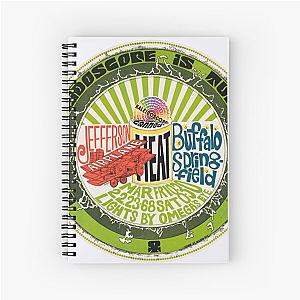 Viintage 1968 psychedelic concert poster Jefferson Airplane Spiral Notebook