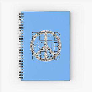 Peace Sign Feed Your Head Jefferson Airplane 60S Music Lyrics Spiral Notebook