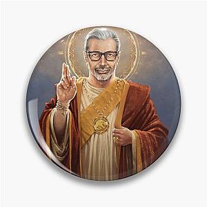 Saint Jeff of Goldblum, Jeff Goldblum Original Religious Painting Pin