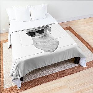 Santa Jeff Goldblum - on White Comforter