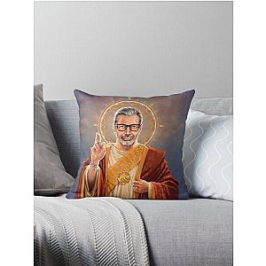 Saint Jeff of Goldblum, Jeff Goldblum Original Religious Painting Throw Pillow