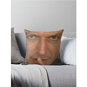 Jeff Goldblum Shush Face Throw Pillow Throw Pillow