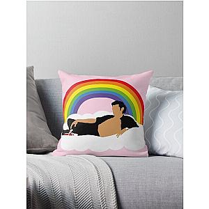 Jeff Goldblum On A Rainbow Cloud Throw Pillow