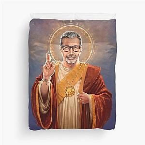 Saint Jeff of Goldblum, Jeff Goldblum Original Religious Painting Duvet Cover