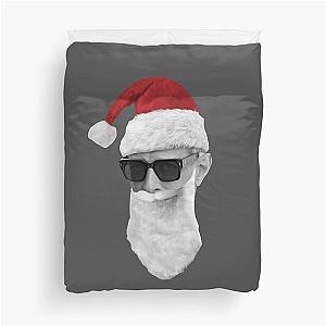 Santa Jeff Goldblum - on Grey Duvet Cover