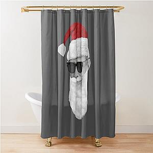 Santa Jeff Goldblum - on Grey Shower Curtain