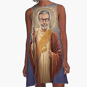 Saint Jeff of Goldblum, Jeff Goldblum Original Religious Painting A-Line Dress