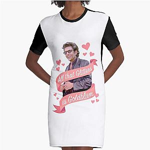 Jeff Goldblum Glitters is Goldblum Graphic T-Shirt Dress