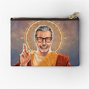 Saint Jeff of Goldblum, Jeff Goldblum Original Religious Painting Zipper Pouch