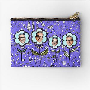 JEFF GOLDBLUM FLOWERS - PURPLE  Zipper Pouch