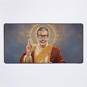 Saint Jeff of Goldblum, Jeff Goldblum Original Religious Painting Desk Mat