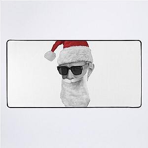 Santa Jeff Goldblum - on White Desk Mat