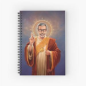 Saint Jeff of Goldblum, Jeff Goldblum Original Religious Painting Spiral Notebook