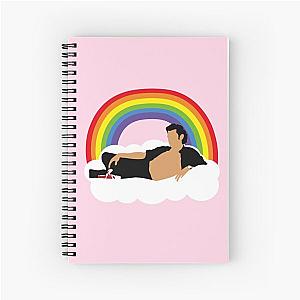 Jeff Goldblum On A Rainbow Cloud Spiral Notebook