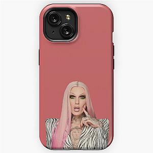 Jeffree Star Pink Hair Cutout Zebra Print iPhone Tough Case