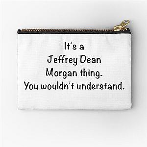 Its a Jeffrey Morgan thing Black Zipper Pouch