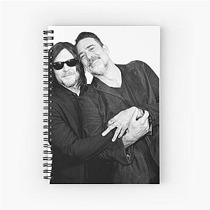 Daddy Jeffrey Dean Morgan and Norman Reedus in Black and White Spiral Notebook