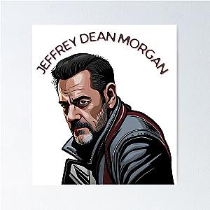 Jeffrey Dean Morgan Dead City Inspired Paint Art Poster