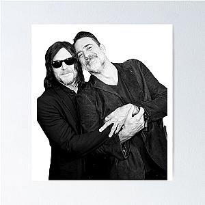 Daddy Jeffrey Dean Morgan & Norman Reedus in Black Poster