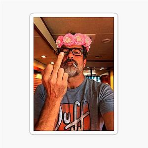 Jeffrey Dean Morgan Flower Crown Sticker