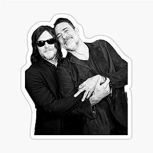 Daddy Jeffrey Dean Morgan and Norman Reedus in Black and White Sticker