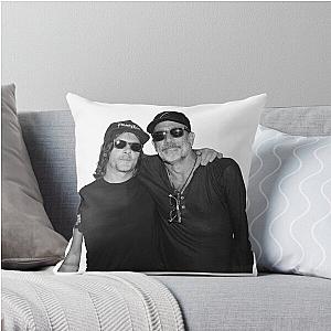 Jeffrey Dean Morgan and Norman Reedus B&W Throw Pillow