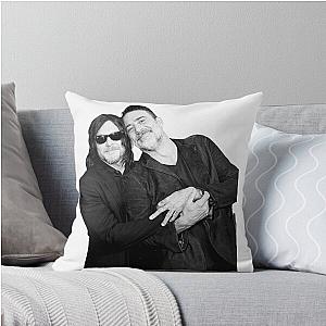 Daddy Jeffrey Dean Morgan & Norman Reedus in Black White Throw Pillow