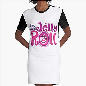 Fat Effin-s Jelly Roll Graphic T-Shirt Dress