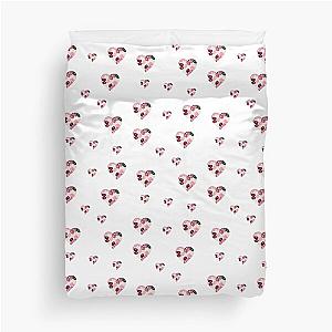 Vintage Pink Jellybean Hearts Sticker Pack Duvet Cover