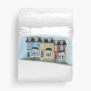 Jellybean Row, Newfoundland Duvet Cover