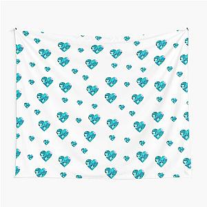 Blue Jellybean Hearts Sticker Pack Tapestry