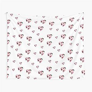 Vintage Pink Jellybean Hearts Sticker Pack Tapestry