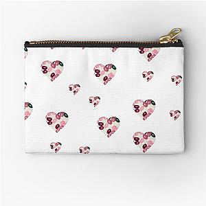 Vintage Pink Jellybean Hearts Sticker Pack Zipper Pouch