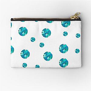 Blue Jellybean Dots Sticker Pack Zipper Pouch