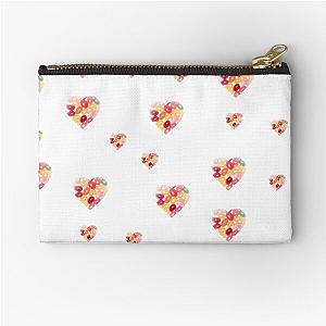 Colorful Jellybean Hearts Sticker Pack Zipper Pouch