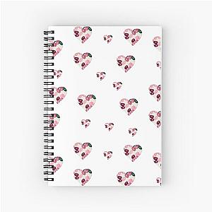 Vintage Pink Jellybean Hearts Sticker Pack Spiral Notebook