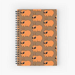 Jellybean Aliens: Orange Spiral Notebook