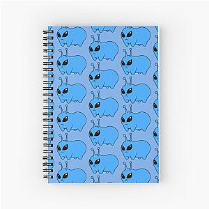 Jellybean Aliens: Blue Spiral Notebook